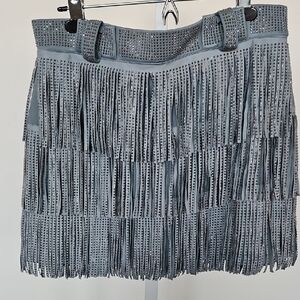 Chic Light Blue Fringe Mini *Skort*